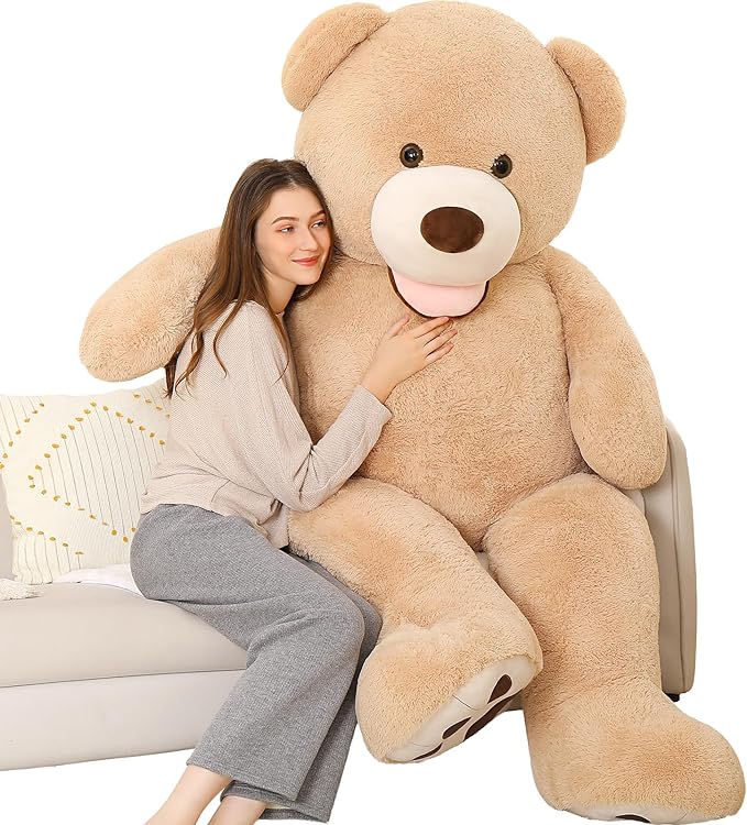 MorisMos Giant Teddy Bear Plush 5 Feet, Life Size Huge Teddy Bears for Girlfriend Boyfriend, 5 Foot Large Bear Gifts, Baby Shower, Birthday