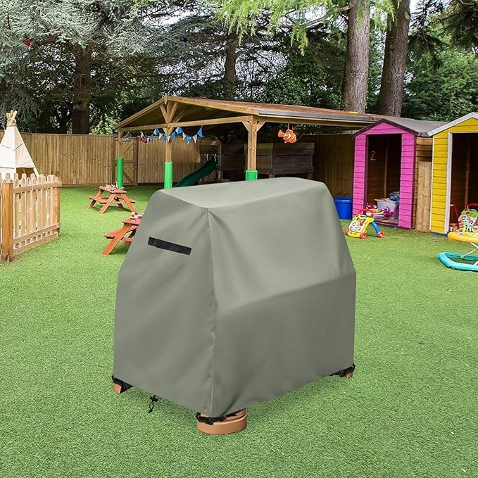 Kids Water Table Cover,Outdoor Heavy 600D Waterproof Anti-UV Dustproof Kids Water Play Table Cover,Compatible with Step2 Rain Showers Splash Pond Toddler Water Table,Grayish Green,Cover Only