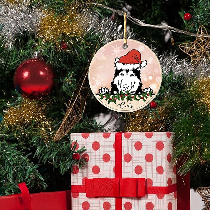 Personalized Dog Ornaments for Christmas Tree, Custom Pet Christmas Ornament 2025, Puppy 1st Xmas Gifts, Custom Dogs Ornament Christmas, Dog Lovers Gift for Christmas Tree Decoration