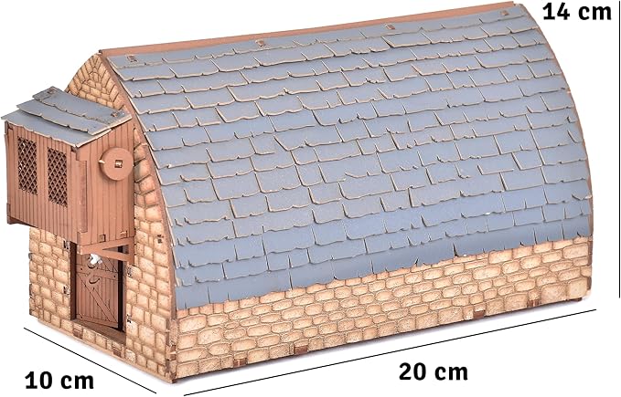 Medieval Barn (Livery) DIY Building Kit for Teens and Adults, Suitable for Playing with Family Realistic