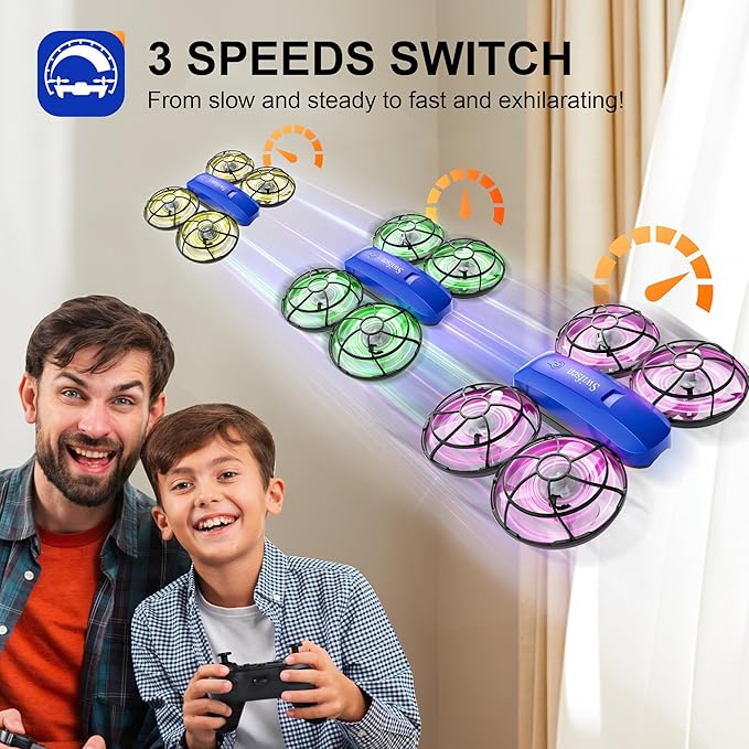Drones for Kids with Camera,Rc Drone Indoor Small Helicopter,Birthday Gifts for Boys and Girls Beginners Friendly,Mini Quadcopter Toy With 2 Batteries,Propeller Full Protect,Altitude Hold