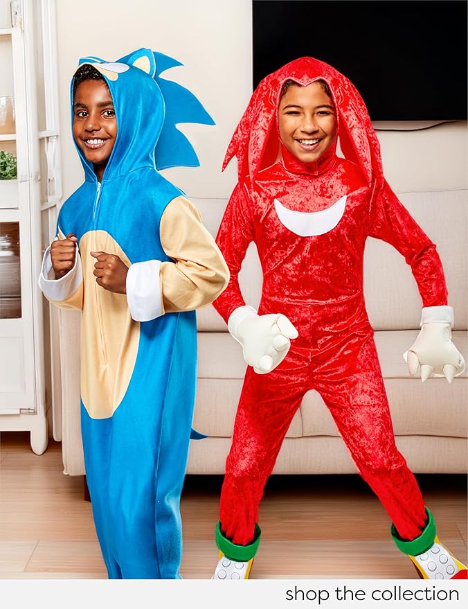 Rubies Child's Sonic The Hedgehog Oversized Jumpsuit Costume, Medium