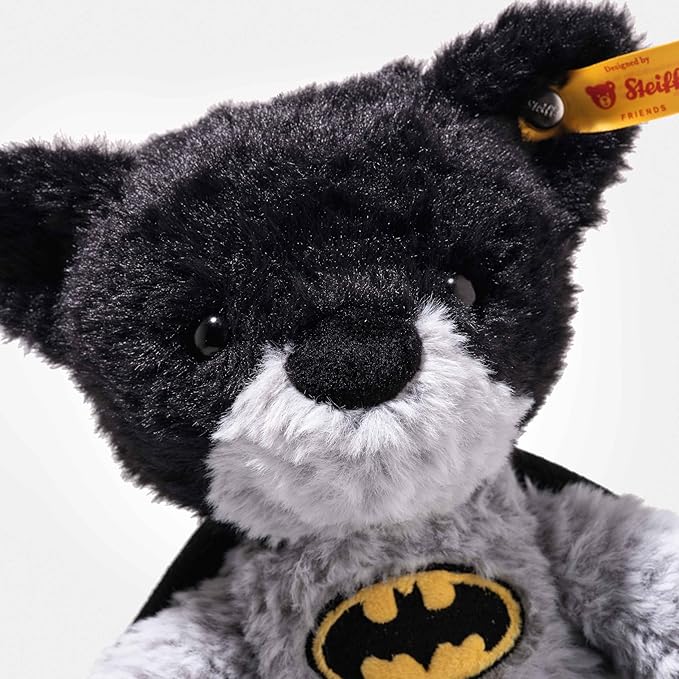 Steiff DC Superhero Teddy Bear - Officially Licensed Plush Toy Collectible Premium Soft Stuffed Animal for Kids & Collectors, DC Batman, 12" Tall