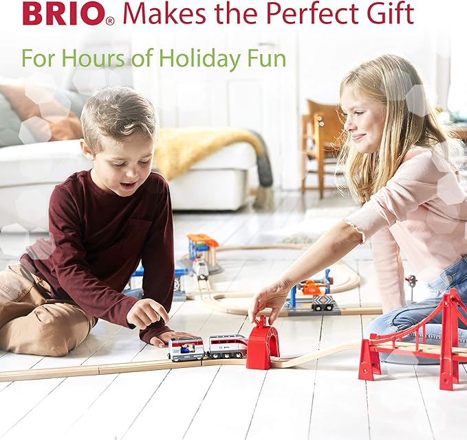 BRIO Classic Figure 8 Set - 22-Piece FSC-Certified Wood Train Set & Accessories - Includes Train, Depot, Trees, Tracks, & More - Compatible with All Sets - Fun Play for Kids Ages 2 & Up