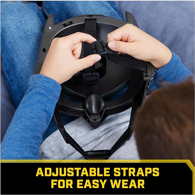 DC Comics, Armor-Up Batman Mask with Visor, 15+ Sounds & Phrases, Lights, Super Hero Costume, Kids Roleplay for Boys and Girls Ages 4 and Up