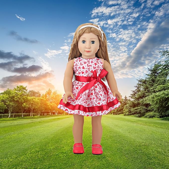 10 Sets of 18 Inch American Doll Clothes, Including 10 of Doll Clothing Dress Outfits for American Dolls, Birthday Gifts for Kids