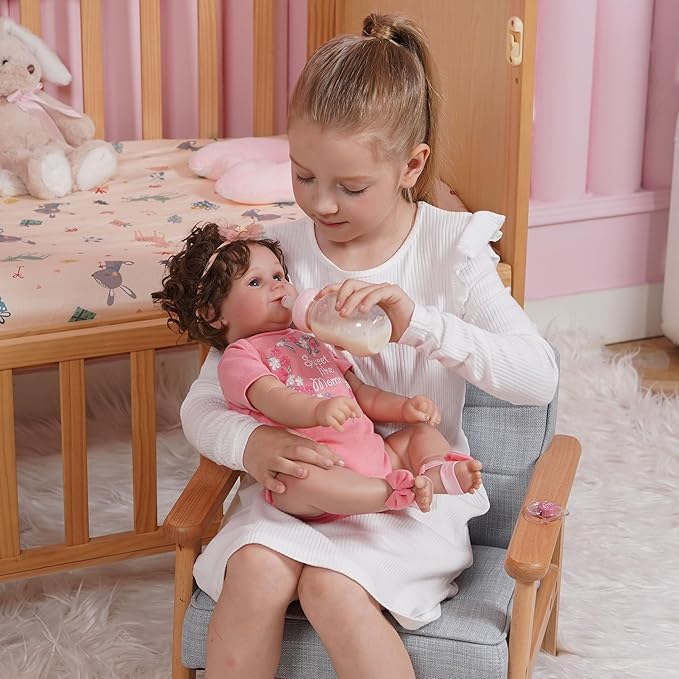 Milidool Realistic Reborn Baby Dolls That Looks Real-Lifelike Soft Body Newborn Baby Dolls, Real Looking 20 Inch American Girl Doll Handmade Real Life Baby Dolls Gift for Kids Age 3+