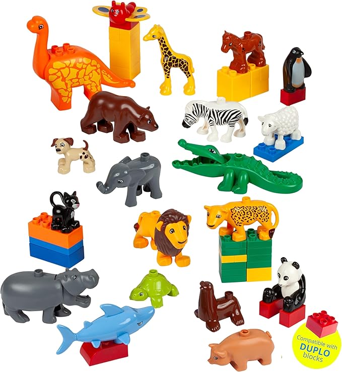 Animal Figures Building Blocks for Kids Preschool Toys, Animal Set for Kids - Compatible with Major Brands Building Blocks for Toddlers 1-6 (Animal Set) - STEM Building Toys