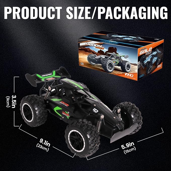 1/18Fast RC Cars for Adults 15+ KM/H,All Terrain High Speed Remote Control Car,with 2.4 GHz Remote Control.Two Rechargeable Batteries Truck for Adults & Kids
