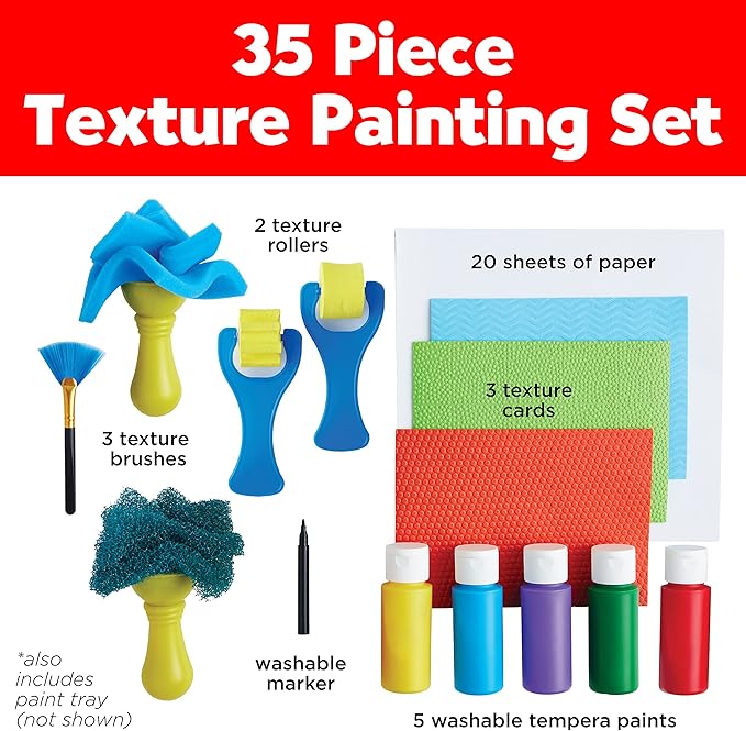 Faber-Castell Young Artist Texture Painting - Painting Set for Kids Ages 5+, Toddler Art Supplies (Packaging May Vary)