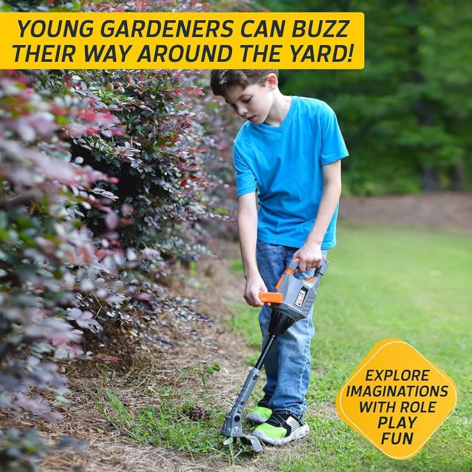 Sunny Days Entertainment Maxx Action Power Tools Weed Trimmer, Construction Toy Tool with Lights and Sounds, Pretend Play Toy for Kids, Educational Gift Toddler Tool and Gardening Set