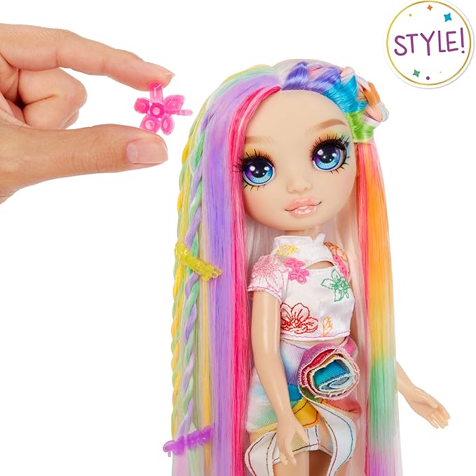 Rainbow High Hair Chalk & Style Amaya - Rainbow 11” Doll. Washable Rainbow Hair Chalk, Color, Style, Play, Rinse & Repeat. Great Gift for Kids 4-12+
