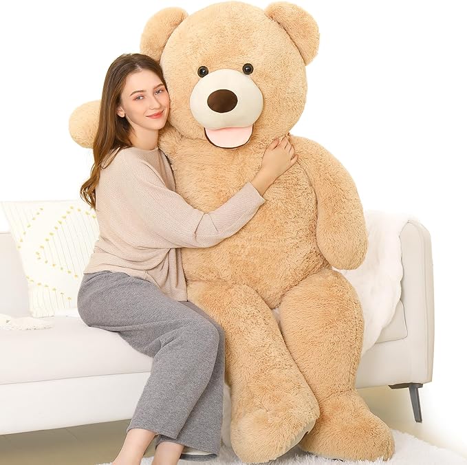 MorisMos Giant Teddy Bear Plush 5 Feet, Life Size Huge Teddy Bears for Girlfriend Boyfriend, 5 Foot Large Bear Gifts, Baby Shower, Birthday