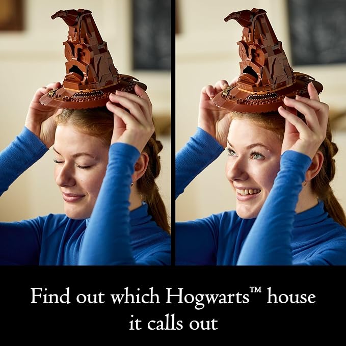 LEGO Harry Potter Talking Sorting Hat W/ 31 Voices - Harry Potter Building Set - Gift Idea for Adults, Women & Men, 18+ - 76429