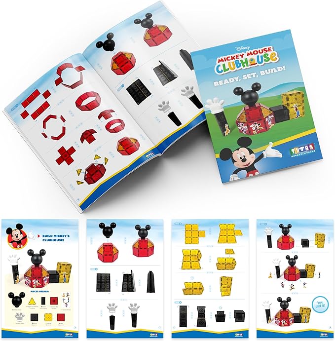 Tytan Official Disney Licensed Mickey Mouse Clubhouse Magnetic Tile Set – 37-Piece