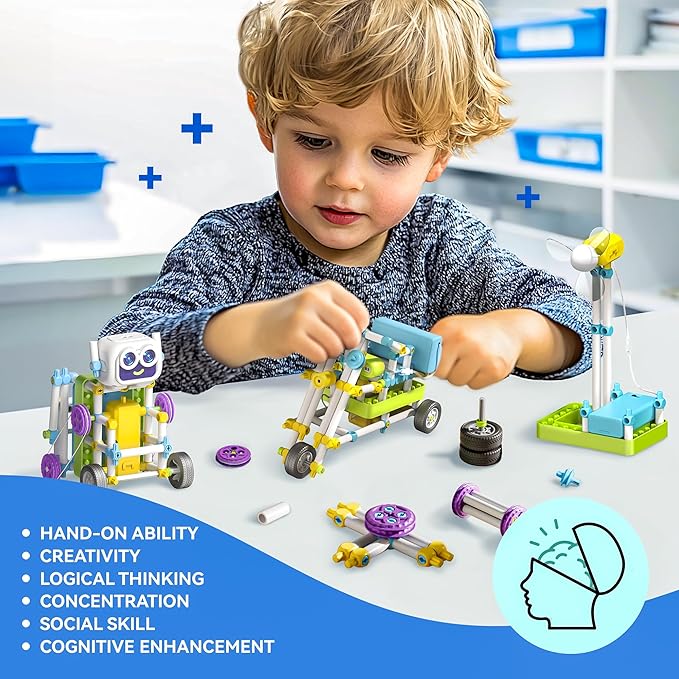 STEM Toys, SMILESSKIDDO 434 PCS Building Blocks, 36+ Robot Models Learning & Education Science Kit Toys, 5 6 7 8 9 10 11 12 Year Old Boy and Girl Gift