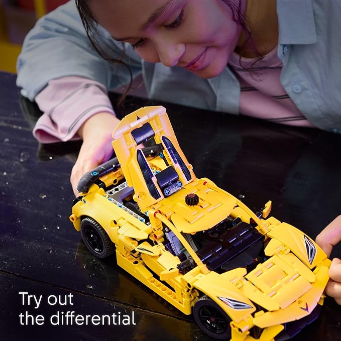 LEGO Technic Chevrolet Corvette Stingray Toy Car - Building Toy Set for Kids, Boys and Girls, Ages 9+ - Model Car Kit for Display - Gift Idea for Birthday - 42205