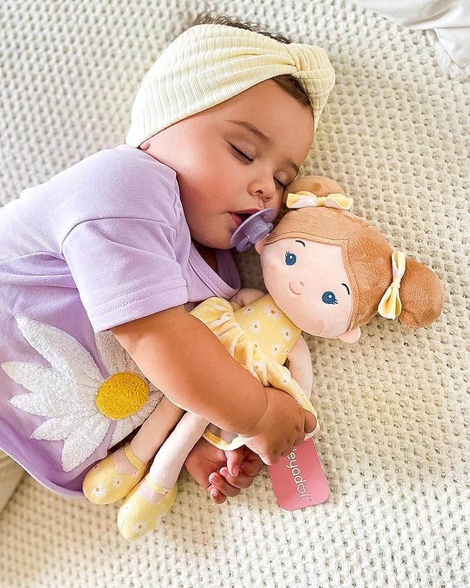 Soft Baby Doll Toys (12''), My First Baby Rag Doll for 1 Year-Old Girl Birthday Gift, Christmas Plush Toys Gift for Toddler Kids Infants -Daisy Girl