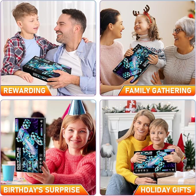 8WD Gesture Sensing Rc Stunt Cars Toys for Boys Age 6-13, Hand Remote Control Climbing Car, Toy for Kids 6 7 8 9 10 11 12+ Years Old Christmas Birthday Coolest Best Gift Idea for Boy Girl Red