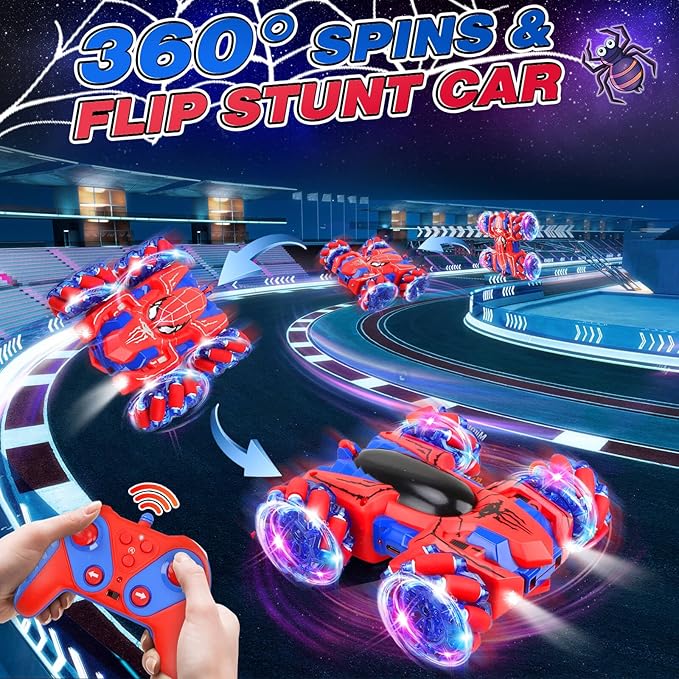 Dolanus Spider Remote Control Car, RC Cars Kids Toys Boys 3-5, Toys for Ages 8-13, Gifts for 3 4 5 6 7 8 10 12 Year Old Boys Kids Toddlers Birthday