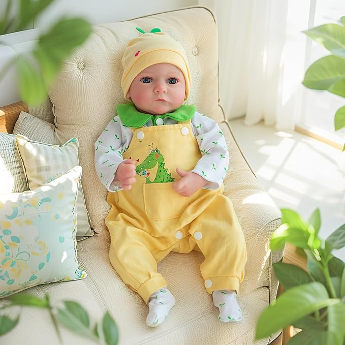 Lifelike Reborn Baby Dolls - 18 Inch Realistic Baby Girl Doll with Vinyl Full Body Newborn Baby Doll for Kids Age 3+