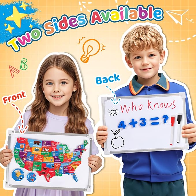 Alritz Pretend Teacher Playset, Role Pretend Play Kids School Toys Kit Include Map, Calendar, White Board Boys Girls Toys, Christmas Birthday Gift for Ages 5 6 7 8 9 10 11 12 13+