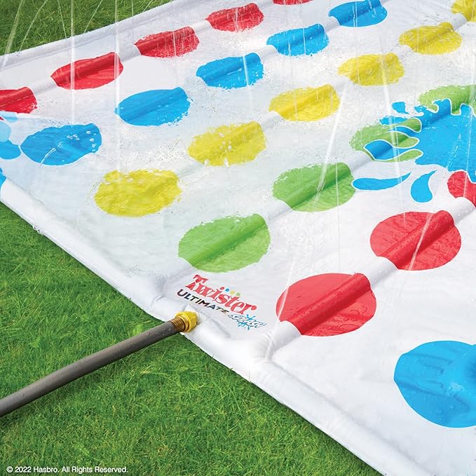 Hasbro Twister Ultimate Splash – Giant Outdoor Inflatable Water Twister Game for Kids – Backyard Summer Fun