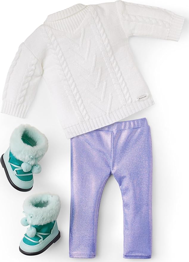 American Girl Corinne Tan Girl of the Year 2022 18-inch Doll and Book with Sweater, Leggings, and Boots, For Ages 8+