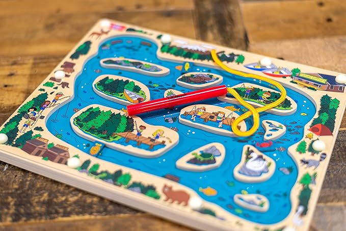 Bendon TS Shure Fishing Magic Wand Magnetic Maze with 3 Magnets and Magnetic Magic Wand Pre-School Learning 50462
