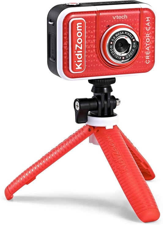 VTech KidiZoom Creator Cam, High-Definition Kids' Camera for Photos and Videos, Included Green Screen, Flip-Out Selfie Camera, Selfie Stick/Tripod, Auto Timer, Kids Ages 5 and up
