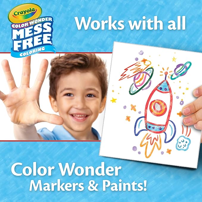 Crayola Color Wonder Mess Free Coloring Pages (50ct), Create Your Own Coloring Pages, Blank Color Wonder Refill, Toddler Toys & Gifts