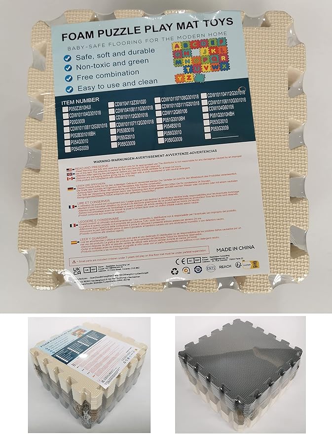 MQIAOHAM baby puzzle mat baby playmat plastic mats for floor shape square play gym toys jigsaw board foam tiles cushions soft interlocking exercise mats garage flooring protector white grey 101112