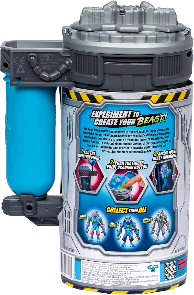 MrBeast Lab Mutators, Mutate The Ultimate Beast Mutators. Perform The Experiment, Release a MrBeast Metallic Panther Action Figure. 3 to Collect!