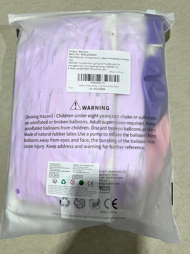 Pastel Pink Lilac White Balloon Arch Garland, Pale Purple Pink Happy Birthday Banner Foil Curtain Pompoms Hanging Swirl for Women Girls Birthday Party Decor