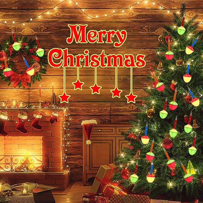 8.8 Feet Vintage Christmas Bubble Lights with 10 Bubbling Bulbs(1 Spare), Multicolor Vintage Bubble Christmas Lights Waterproof for Holiday Decorations for Trees Porch Home, E12 Base, 5 Watt