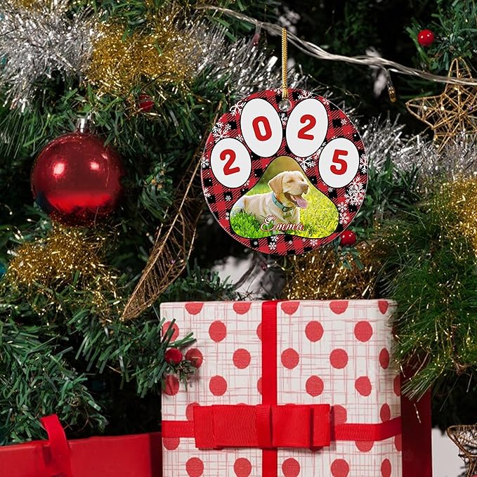 Personalized Dog Ornaments for Christmas Tree, Custom Pet Christmas Ornament 2025, Puppy 1st Xmas Gifts, Custom Dogs Ornament Christmas, Dog Lovers Gift for Christmas Tree Decoration