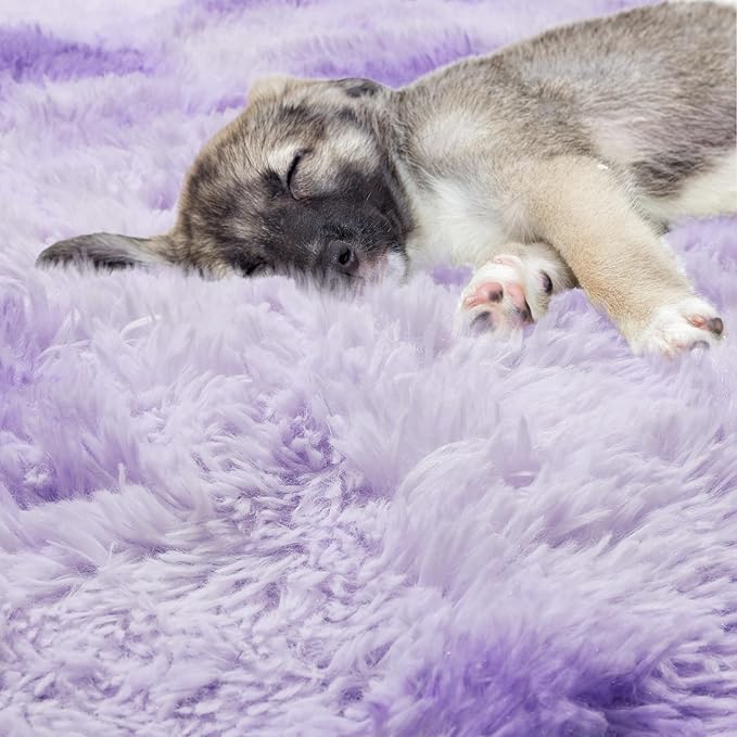 ONASAR Tie-Dyed Purple Round Area Rug 4ft, Soft Bedroom Circle Rugs Floor Mats for Kids Girls Teen Room, Kawaii Fluffy Plush Shaggy Carpet for Baby Nursery Living Room Playroom Home Decor