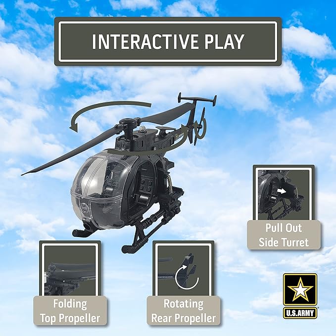 Lollipop U.S. Army Night Stalker Helicopter with Soldier Figure and Light/Sound