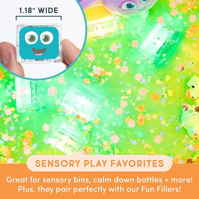Glo Pals Water-Activated Light-Up Cubes Bundle for Sensory Play – 12 Pack (Extraordinary Earth)