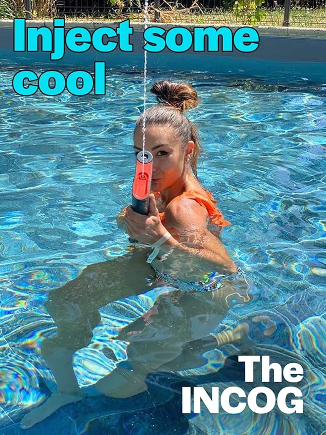 Incog Water Gun: Stealth Water Soaker with Long Range 32' Water Jet and Big 1200 CC Tank - Powerful, Stylish Water Guns in 4 Colors