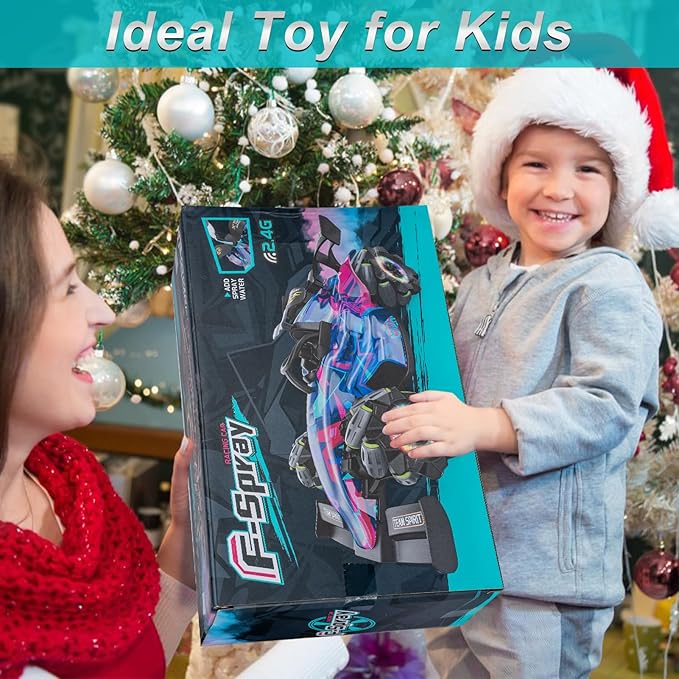 Awsoo Stunt Racing RC Car, Spray, Light,360°, Music RC Car for Boys Toys Age 8-10,RC Race Car Birthdays Gift Toy for Boys and Girls