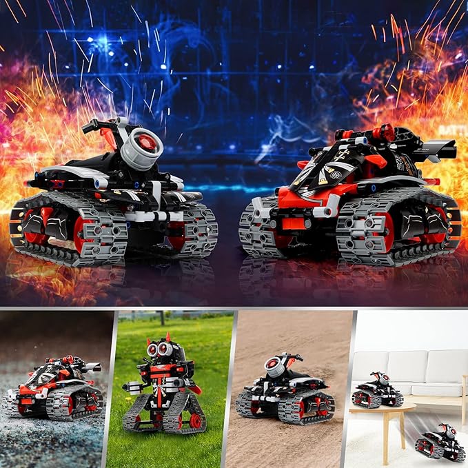 BEMITON Robot Building Toys STEM Projects for Kids Ages 6-10 8-12 and up, 3 in 1 Remote Control Car Coding Set, Educational Robotics Science Kit, Birthday for Teen Boys Girls