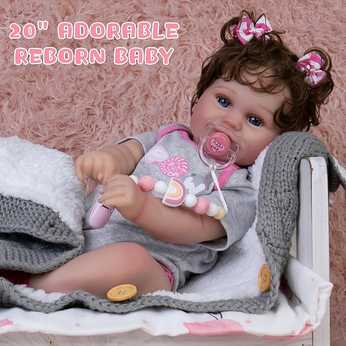 Milidool Reborn Baby Dolls - 20 Inch Realistic Newborn Baby Doll, Handmade with Love