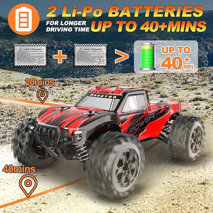 25MPH Fast RC Car for Boys – 1:18 Scale Off-Road 4x4 Rock Crawler, Waterproof All-Terrain Truck with 2.4GHz Control & Extra Battery