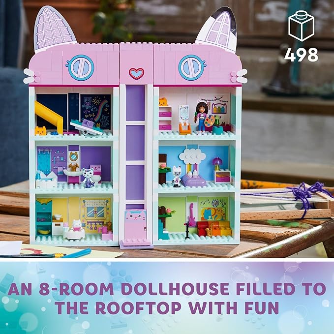 Lego Gabby’s Dollhouse 10788 Building Toy Set, 8-Room Playhouse with Purrfect Details and Popular Characters from The Show, Including Gabby, Pandy Paws, Cakey and Mercat, Kids Toy for Ages 4 and up