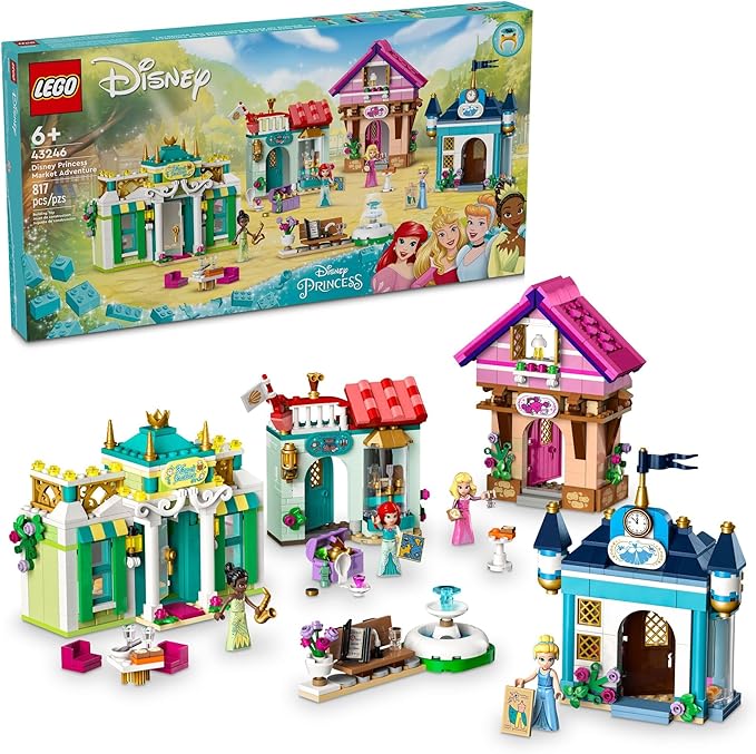 LEGO Disney Princess Market Adventure Building Toy Set - Pretend Play Disney Toy Figures & Playsets for Girls & Boys, Ages 6+ - Disney Gifts for Kids, Birthdays, Events - 43246