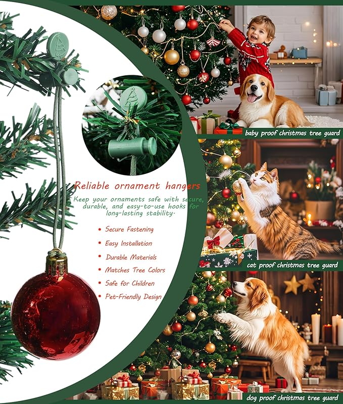 Ornament Hooks – Essential Christmas Tree Decorating Hangers Great Xmas Ornament Hooks for Hanging Christmas Decorations 35 PCS (Round-Upgraded-24pcs)