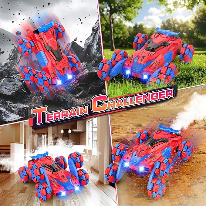 6WD Remote Control Car, Toys for 6-12 Year Old Boys 2.4GHz RC Car Electric Rechargeable Racing Drift Cars Toys for Ages 6 7 8 9 10 11 12 Halloween Xmas Birthday Gifts for Boys