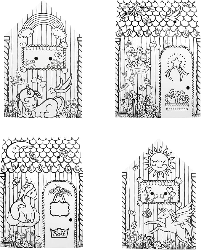 Bankers Box at Play Color in Unicorn Playhouse, Cardboard Playhouse and Life Size Craft Activity for Kids and Families