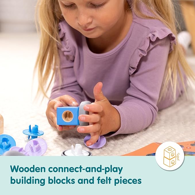 Melissa & Doug Blockables™ Town Snap and Play, Mix and Match Connectable Wooden Building Blocks Play Set Toy for Preschool Boys and Girls (73 Pcs)
